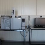 Gas chromatograph with GC-MS mass spectrometer
