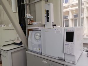 GCMS-QP2010 Ultra Shimadzu – Gas chromatograph coupled with mass spectrometer GC-MS equipped with autosampler as analytical methods for the identification of chemicals