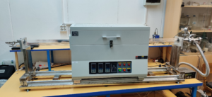 Chemical Vapor Deposition (CVD) system with quartz tube reactor for synthesis of 2D materials
