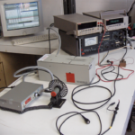 Experimental set-up for I-V and photoconduction measurements (components:Keithley+Lot-Oriel+Stanford Instruments)